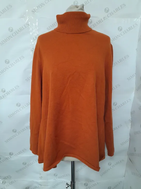 WYNNE LAYERS SOFT TURTLENECK JUMPER IN SPICE SIZE XL