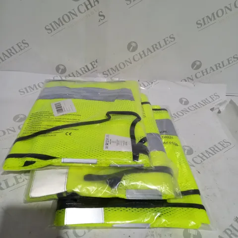 3 X YELLOW REFLECTIVE HIGH VISIBILITY JACKET 