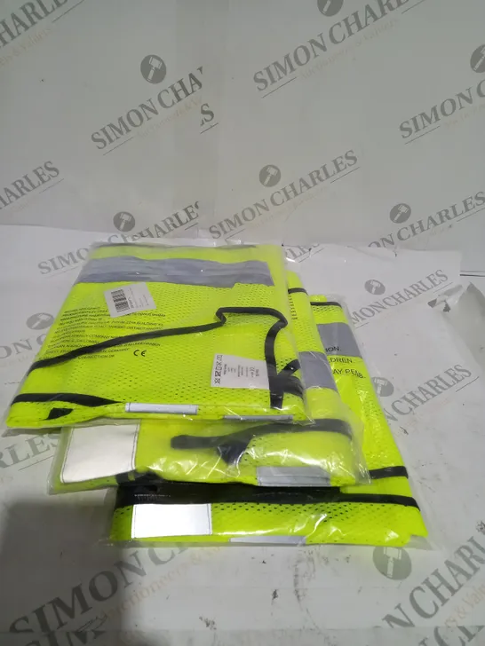 3 X YELLOW REFLECTIVE HIGH VISIBILITY JACKET 