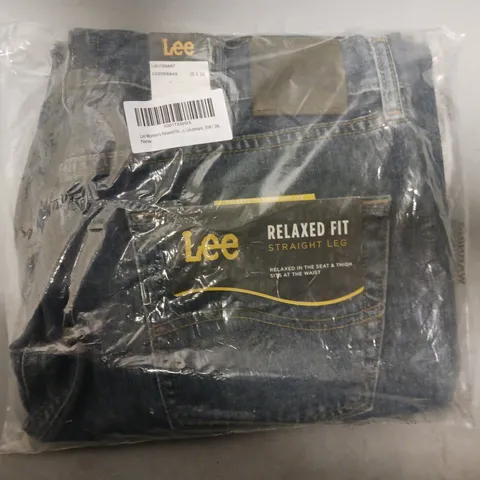 BRAND NEW LEE RELAXED FIT STRAIGHT LEG JEANS IN BLUE SIZE 35/34