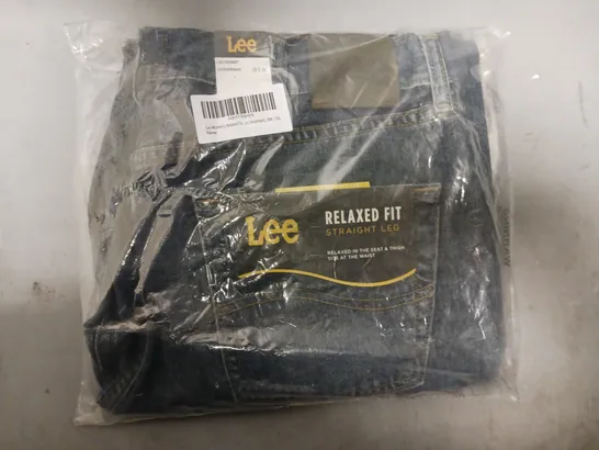 BRAND NEW LEE RELAXED FIT STRAIGHT LEG JEANS IN BLUE SIZE 35/34