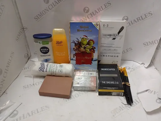 APPROXIMATELY 20 ASSORTED COSMETIC ITEMS TO INCLUDE NIVEA MEN, MANSCAPED AND ELECTRIC TOOTHBRUSHES