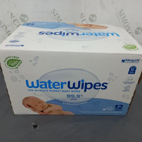 BOXED AND SEALED WATERWIPES (12 PACK)