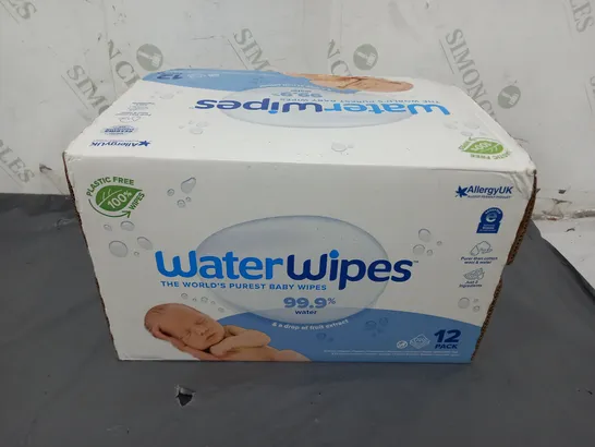 BOXED AND SEALED WATERWIPES (12 PACK)