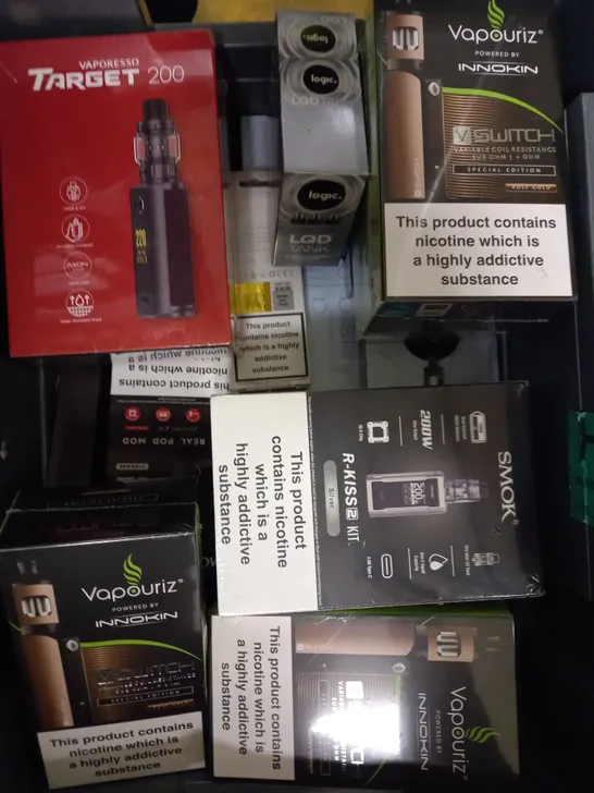 LOT OF APPROXIMATELY 20 VAPING PRODUCTS AND ACCESSORIES 