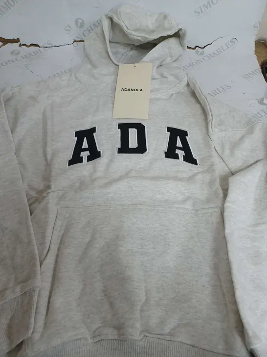 ADANOLA ADA OVERSIZED HOODIE IN LIGHT GREY - SMALL