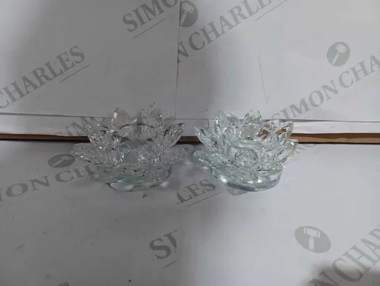 JM BY JULIEN MACDONALD SET OF LOTUS FLOWER TEALIGHT HOLDERS