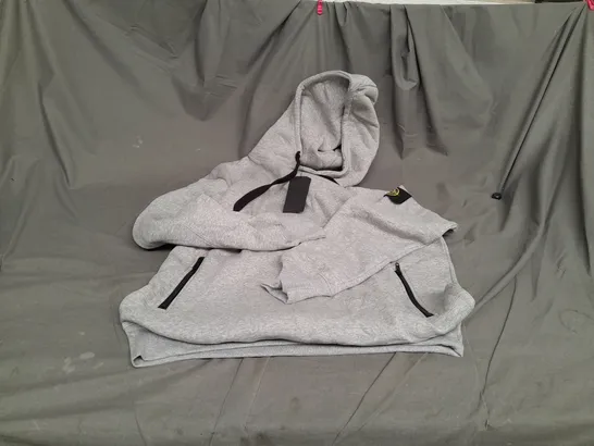 STONE ISLAND JOGGER SET - HOODIE AND JOGGER BOTTOMS - GREY // SIZE; XL