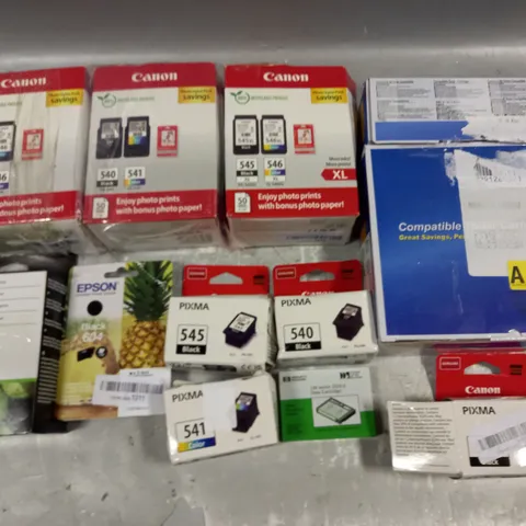 LOT OF APPROXIMATELY 13 ASSORTED PRINTER ITEMS TO INCLUDE CANON, EPSON AND HP