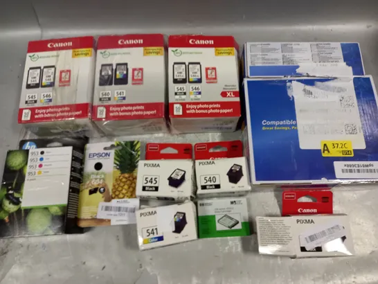 LOT OF APPROXIMATELY 13 ASSORTED PRINTER ITEMS TO INCLUDE CANON, EPSON AND HP