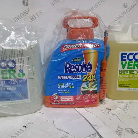 THREE ASSORTED LIQUIDS TO INCLUDE: WEEDKILLER, WASHING UP LIQUID, NON-BIO LAUNDRY- COLLECTION ONLY 