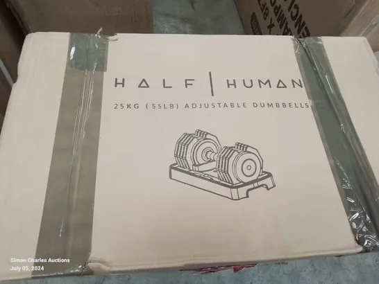 BOXED HALF HUMAN ADJUSTABLE DUMBELLS 