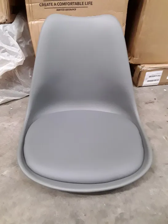 BOXED GREY PADDED OFFICE CHAIR 