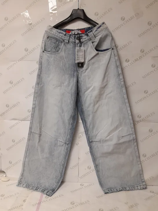 COLOSUSS WIDE LEG JEANS IN LIGHT BLUE DENIM SIZE 30" WAIST