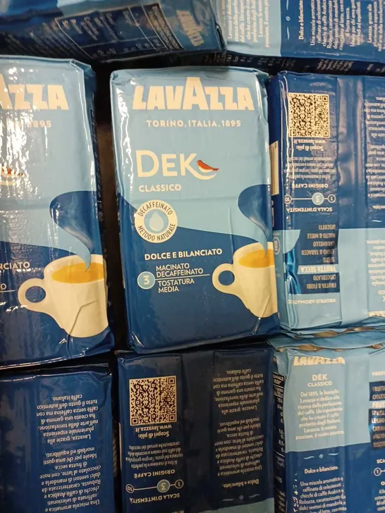 LOT OF APPROX 8 X 250G LAVAZZA CAFFÈ DEK CLASSICO DECAFFEINATO GROUND COFFEE