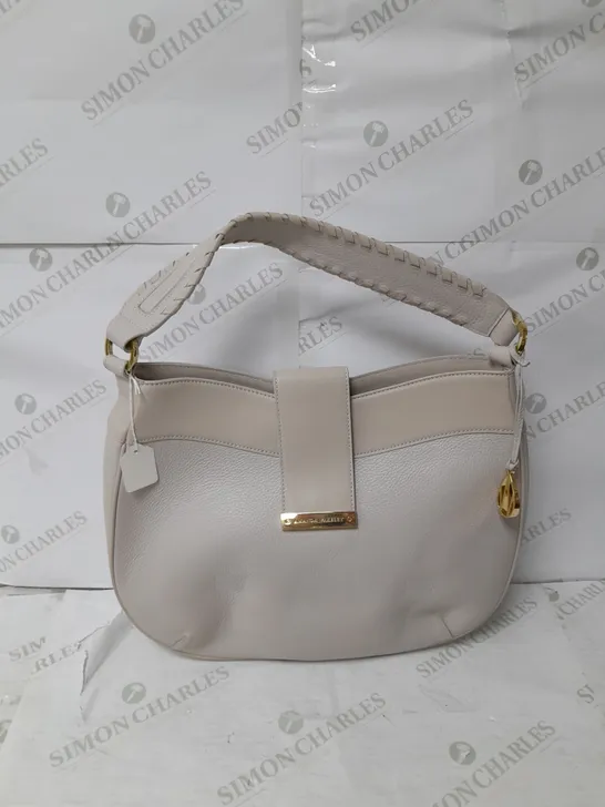 AMANDA WAKELEY LEATHER HANDBAG IN STONE WITH GOLD DETAILS