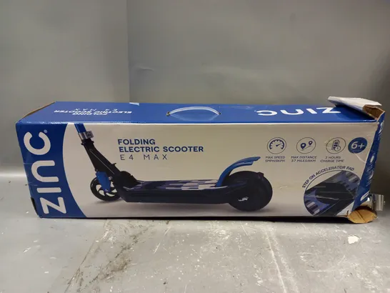 ZINC E4 MAX ELECTRIC SCOOTER - BLUE RRP £139.99