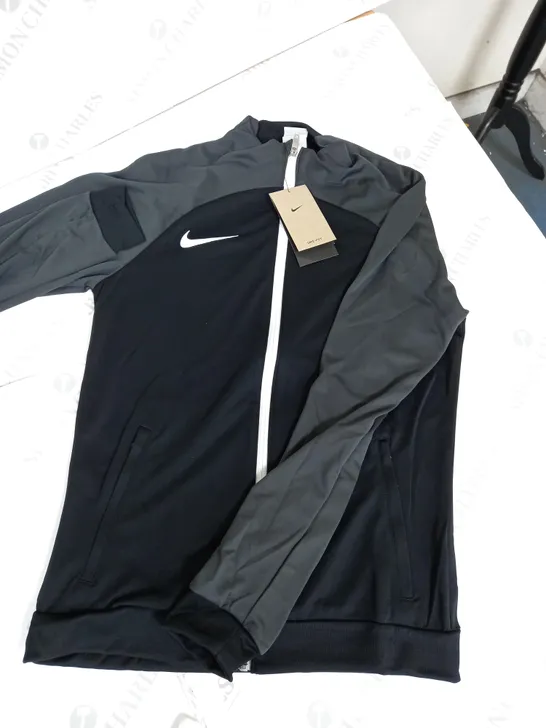 NIKE SLIM FIT ZIP UP JACKET - BLACK/GREY - SMALL