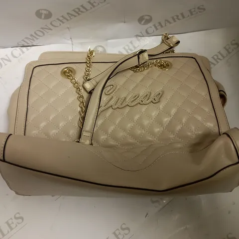 GUESS QUILTED CROSSBODY BAG, CREAM