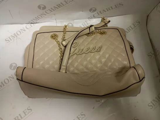 GUESS QUILTED CROSSBODY BAG, CREAM