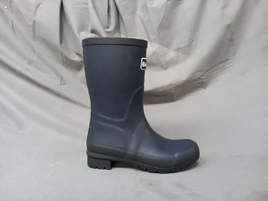 BOXED PAIR OF BARBOUR BANBURY MID WELLINGTON BOOTS IN NAVY UK SIZE 3