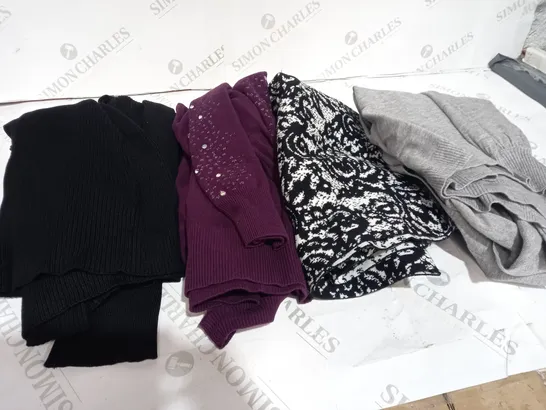 BOX OF ASSORTED CLOTHING ITEMS APPROXIMATELY 20 TO INCLUDE SKIRTS, JUMPERS, TOPS ETC