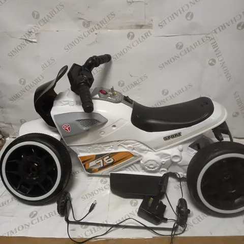 ELECTRIC RIDE ON MOTORBIKE - WHITE / COLLECTION ONLY