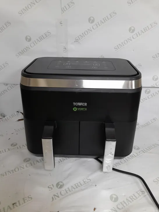 BOXED TOWER 8 LITRE DUAL BASKET AIR FRYER 