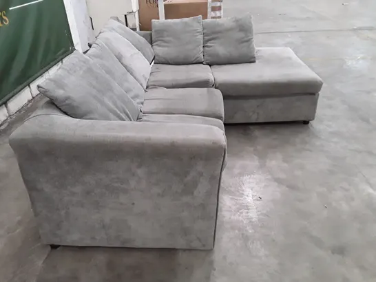 QUALITY DESIGNER CORNER SOFA - GREY FABRIC 