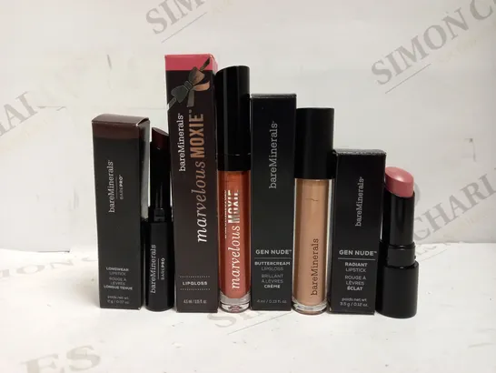 LOT OF APPROXIMATELY 20 BAREMINERALS LIP MAKE UP ITEMS