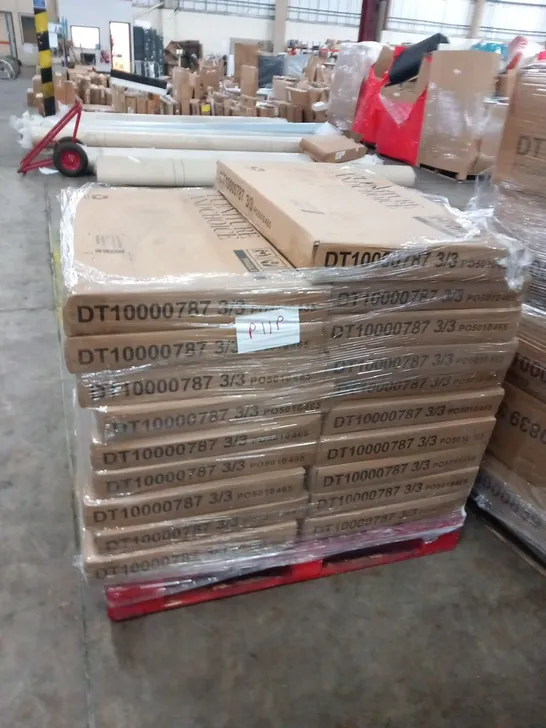 PALLET OF ASSORTED PEAKE WHITE MARBLE DINING TABLE PARTS