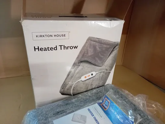 BOXED KIRKTON HOUSE GREY HEATED BLANKET