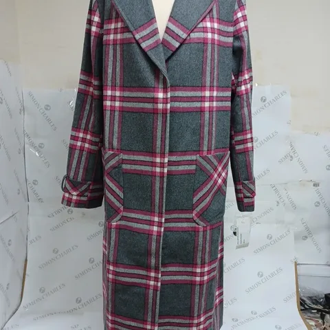 HELENE BERMAN LONDON PINK/GREY RUTH COAT - SIZE 12