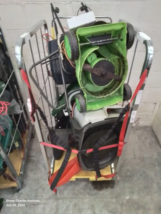 CAGE OF ASSORTED LAWN MOWER AND STRIMMER PARTS 