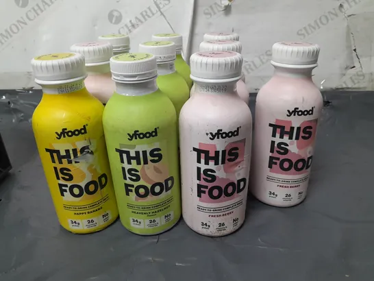 LOT OF 10 YFOOD THIS IS FOOD MEAL DRINKS - VARIOUS FLAVOURS