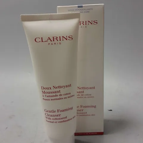 CLARINS GENTLE FOAMING CLEANSER FOR NORMAL OR COMBINATION SKIN UNISEX 4.4 FL OZ- WHITE