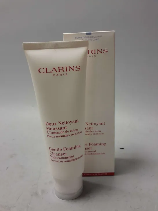 CLARINS GENTLE FOAMING CLEANSER FOR NORMAL OR COMBINATION SKIN UNISEX 4.4 FL OZ- WHITE