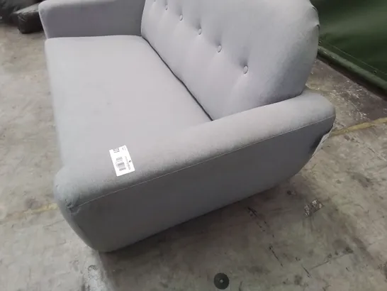 DESIGNER TWO SEATER SOFA LIGHT GREY FABRIC 