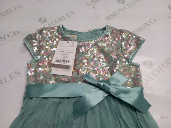 MONSOON BABY DISCO SEQUIN PLEATED DRESS - 18/24 M