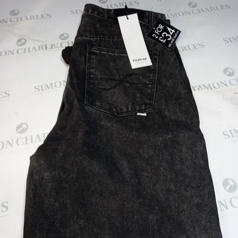 FIRETRAP MOM JEANS IN IN BLACK WASH - 14R