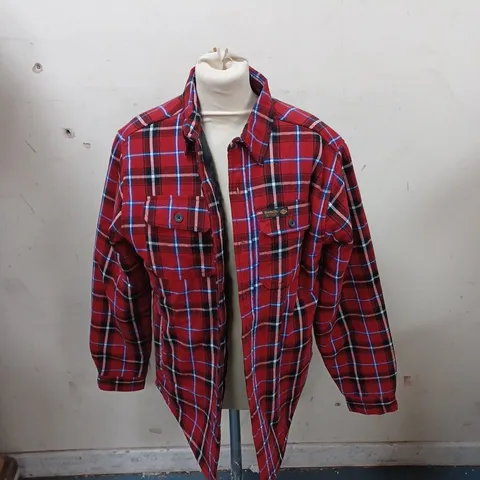 BENCH MEDIUM BLACK/RED CHECK PLAIDED JACKET 