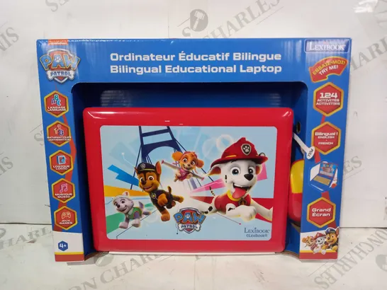 LEXIBOOK PAW PATROL BILINGUAL EDUCATIONAL LAPTOP