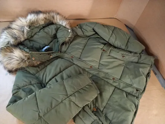 NUTMEG WOMEN GREEN PARKA COAT - 18