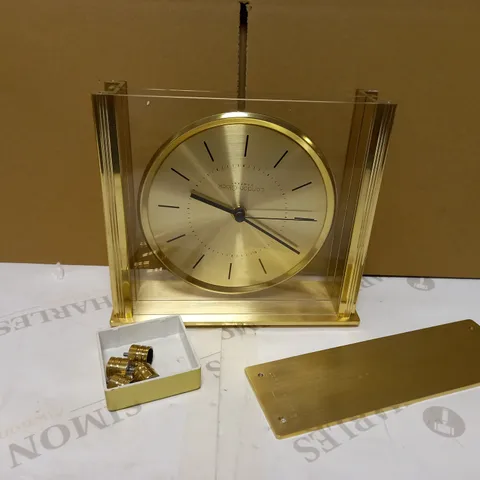 LONDON CLOCK SQUARE GOLD LARGE MANTEL CLOCK