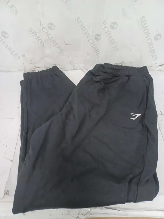 GYMSHARK FLEECE JOGGERS IN BLACK - XXL