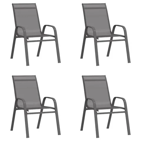 BOXED LANIKAI STACKING PATIO DINING ARMCHAIRS - SET OF 4 (1 BOX)