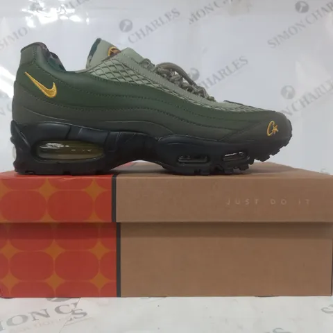 BOXED PAIR OF NIKE X CORTEX AIR MAX 95 TT SHOES IN GREEN/CAMO UK SIZE 9