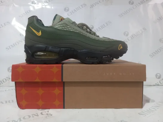 BOXED PAIR OF NIKE X CORTEX AIR MAX 95 TT SHOES IN GREEN/CAMO UK SIZE 9