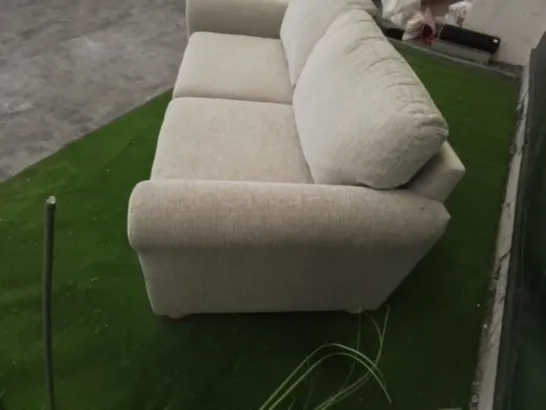 DESIGNER BAILEY BEIGE FABRIC THREE SEATER SOFA