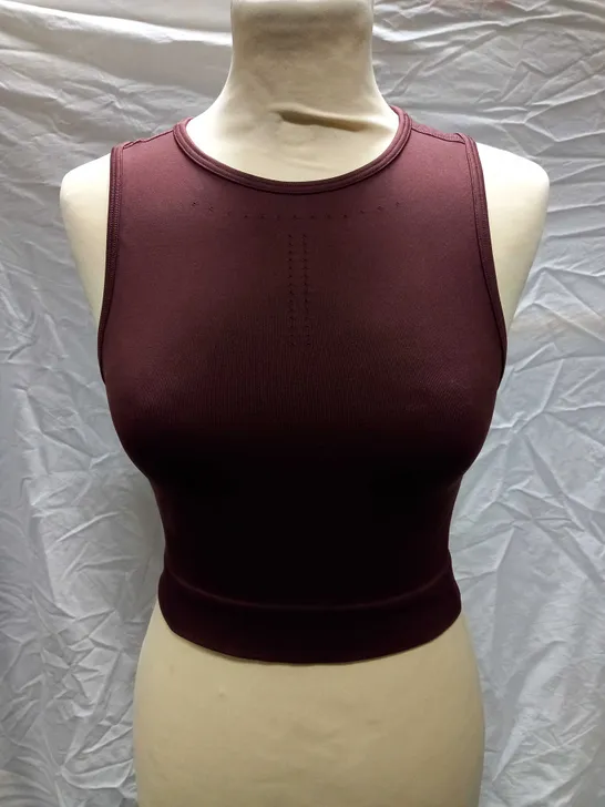 GYMSHARK SWEAT SEEMLESS MINI TANK TOP - SIZE SMALL